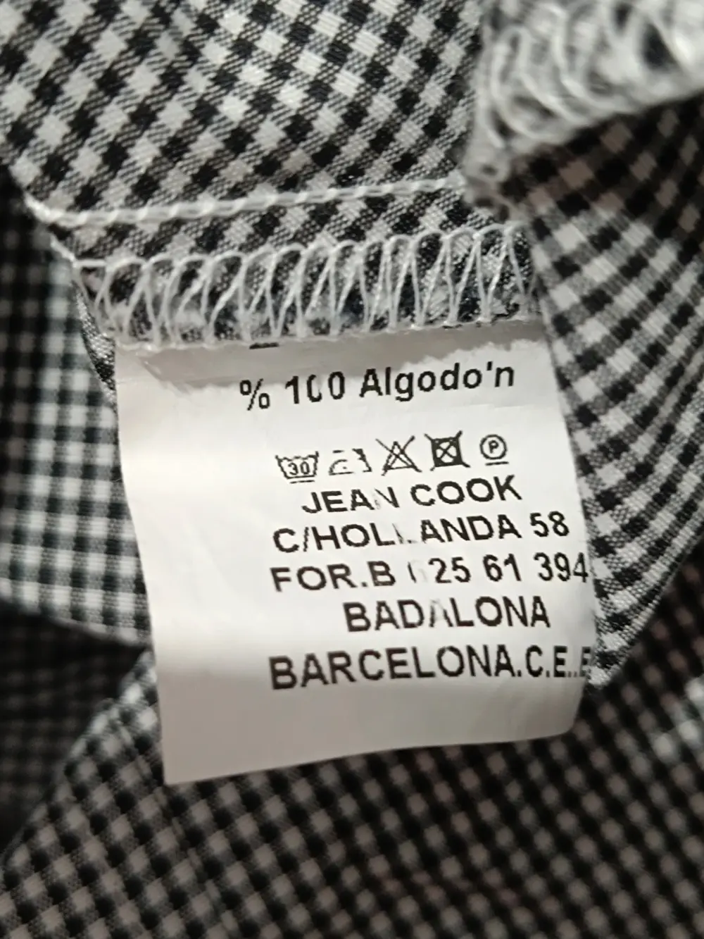 Camisa a cuadros manga larga Peter Cook Barcelona talla M sirve para S ver medidas, foto 5