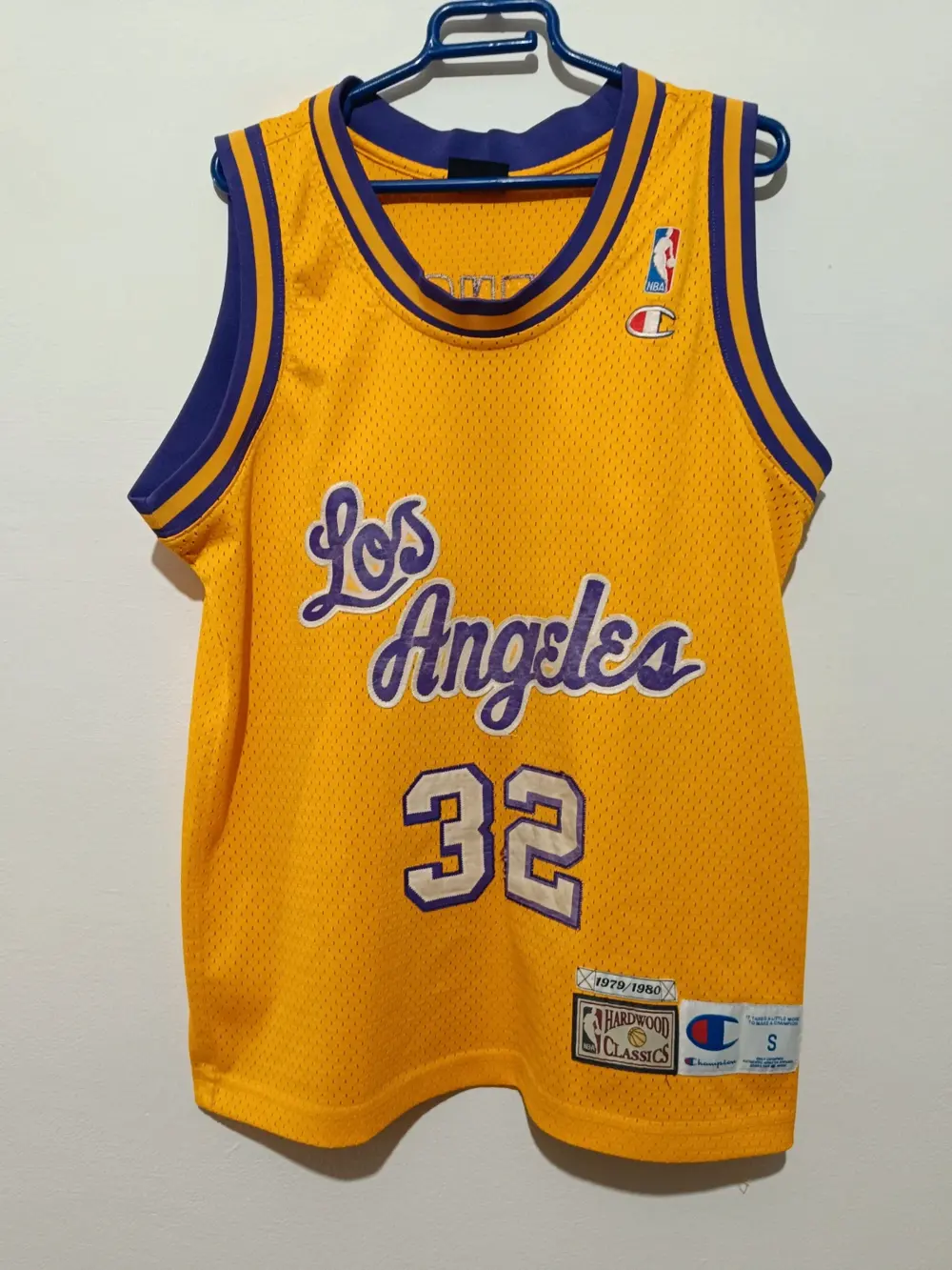 Camiseta vintage Magic Jonshon 32 Los Angeles Lakers Champion talla S