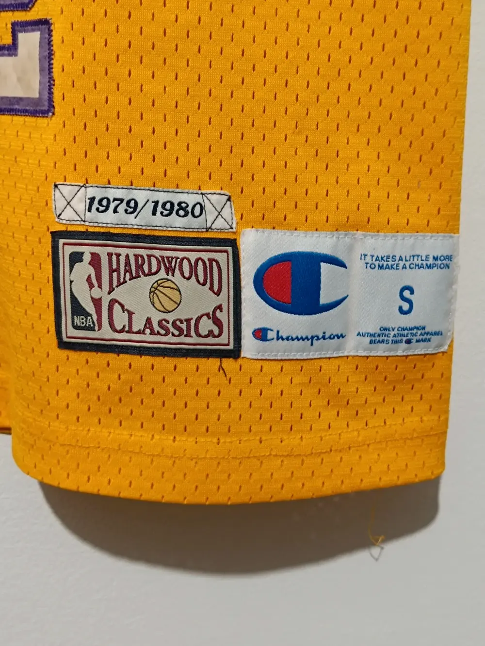 Camiseta vintage Magic Jonshon 32 Los Angeles Lakers Champion talla S, foto 2