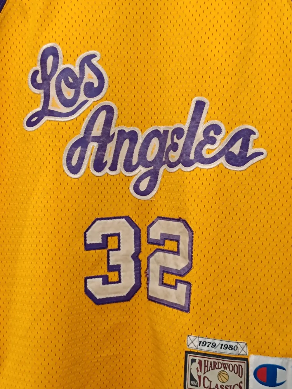 Camiseta vintage Magic Jonshon 32 Los Angeles Lakers Champion talla S, foto 3