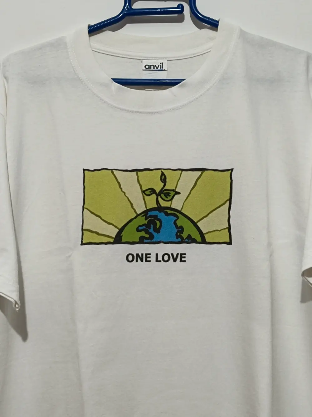 Camiseta vintage One love talla L Anvil, foto 2