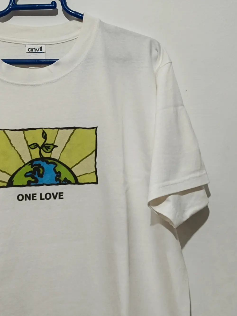 Camiseta vintage One love talla L Anvil, foto 4