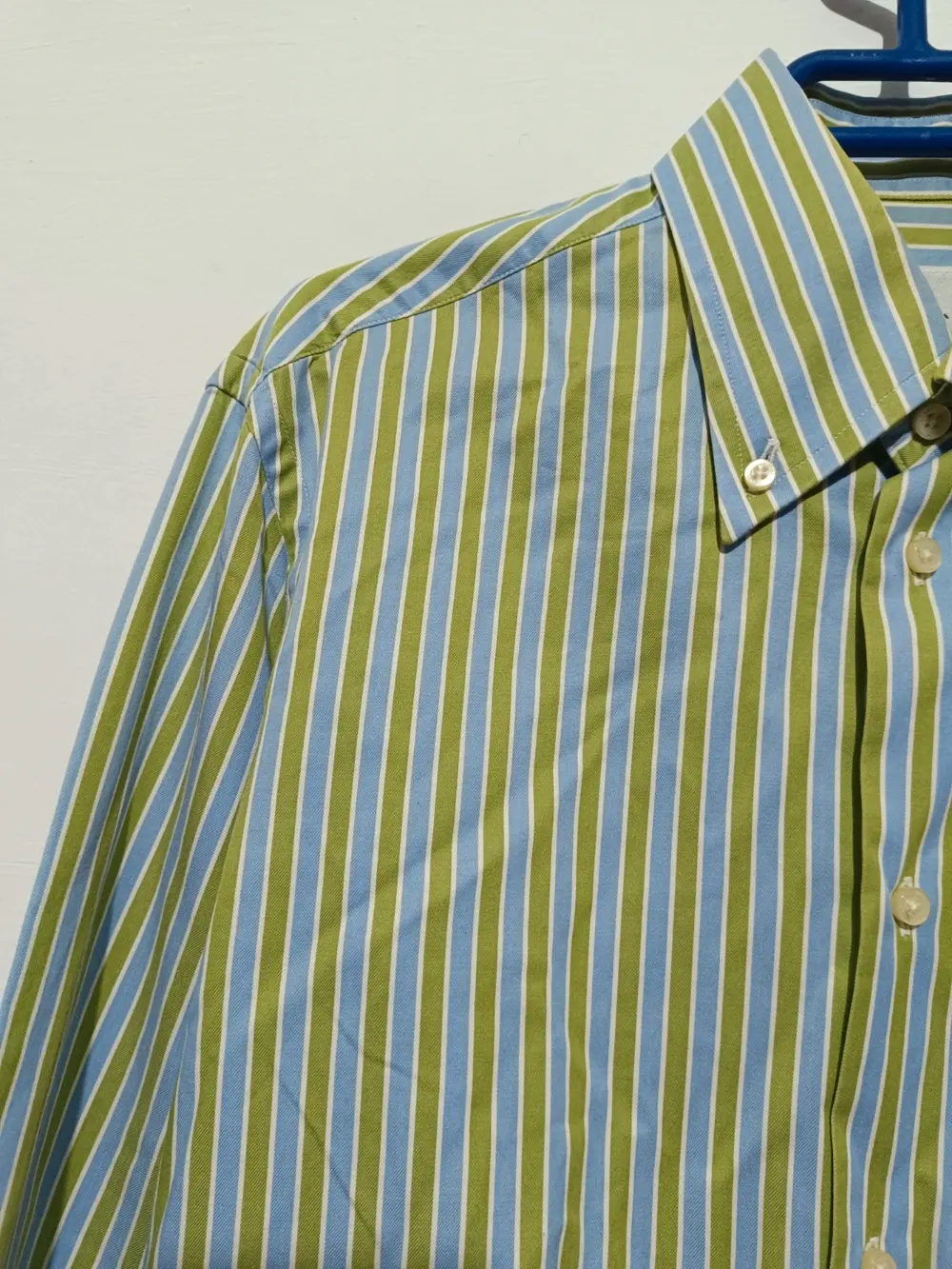 Camisa a rayas hombre manga larga Carolina Herrera talla 15-1/5 equivale a una M ver medidas, foto 5