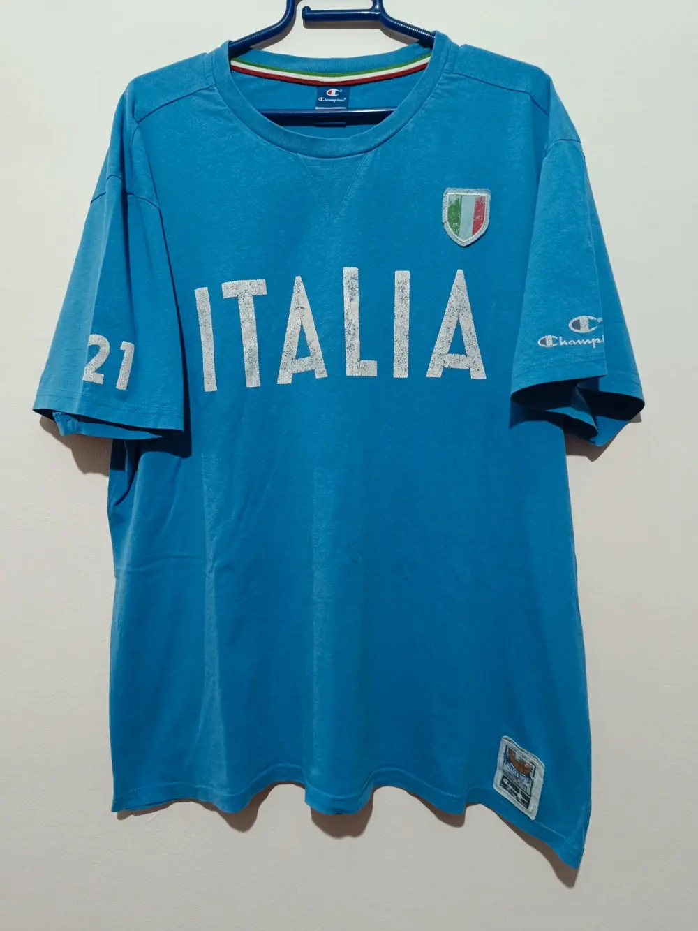 Camiseta Italia Baloncesto 21 vintage Champion talla XXL sirve para XL ver medidas