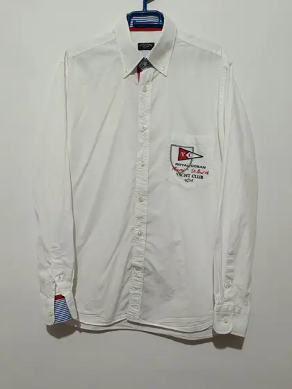 Camisa manga larga Paul & Shark Vintage Yacht Club talla 42 sirve para L ver medidas