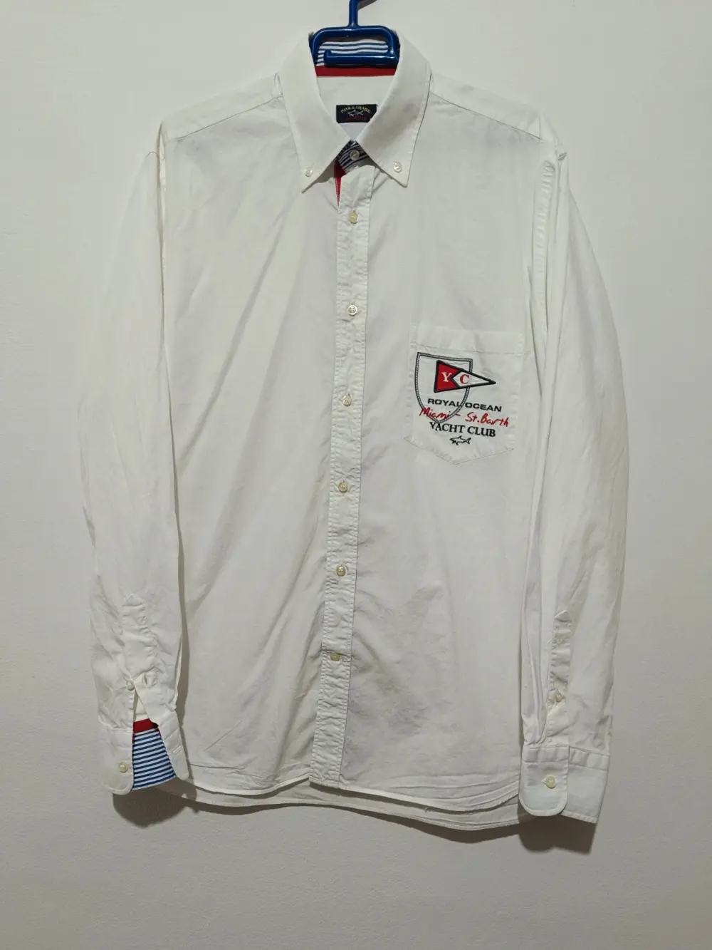 Camisa manga larga Paul & Shark Vintage Yacht Club talla 42 sirve para L ver medidas