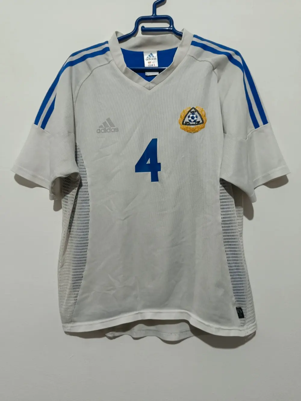 Camiseta vintage Adidas Finlandia Hyypia 4 2003/2004 talla M ver medidas