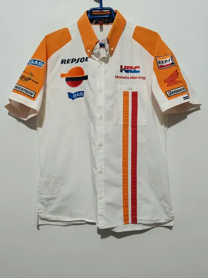 Camisa vintage Honda Racing Repsol Gas talla L sirve para M ver medidas