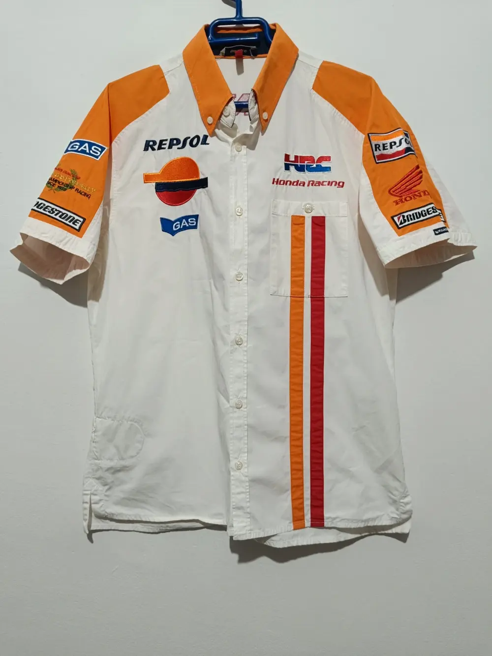 Camisa vintage Honda Racing Repsol Gas talla L sirve para M ver medidas