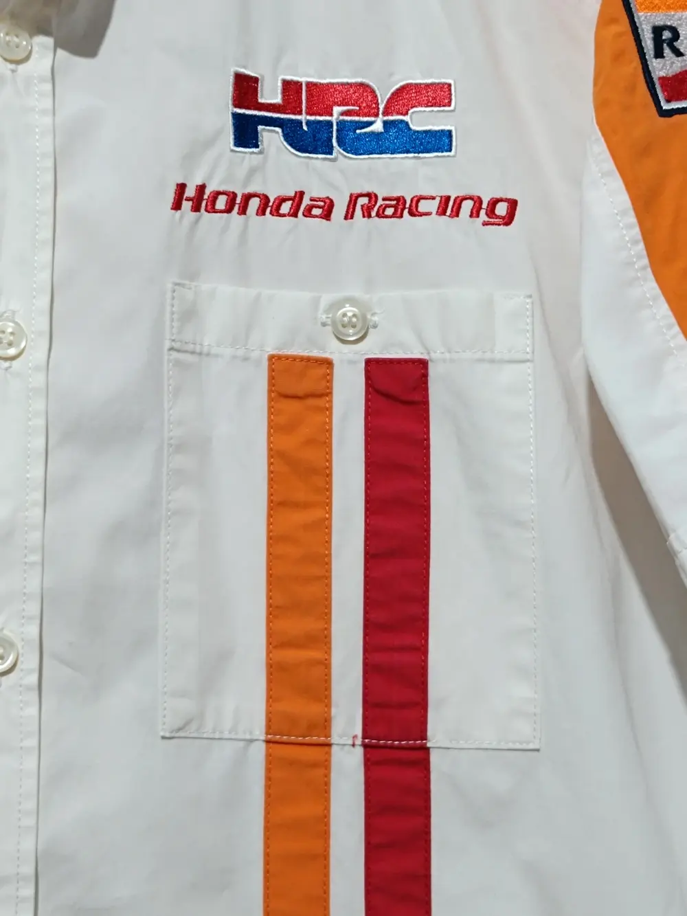 Camisa vintage Honda Racing Repsol Gas talla L sirve para M ver medidas, foto 5