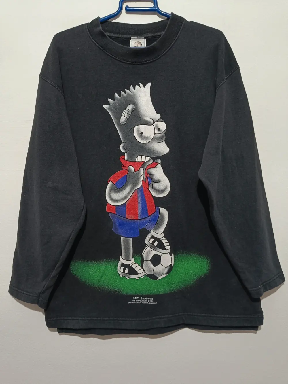 Jersey Bart Simpson vintage años 90 FC Barcelona talla M Young Bad screen stars