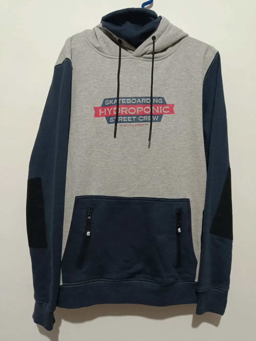 Sudadera con capucha Hidroponic DH crew Heather Navy talla S, foto 2