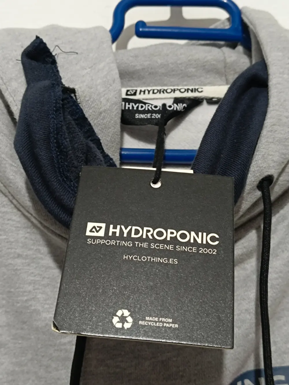 Sudadera con capucha Hidroponic DH crew Heather Navy talla S, foto 3
