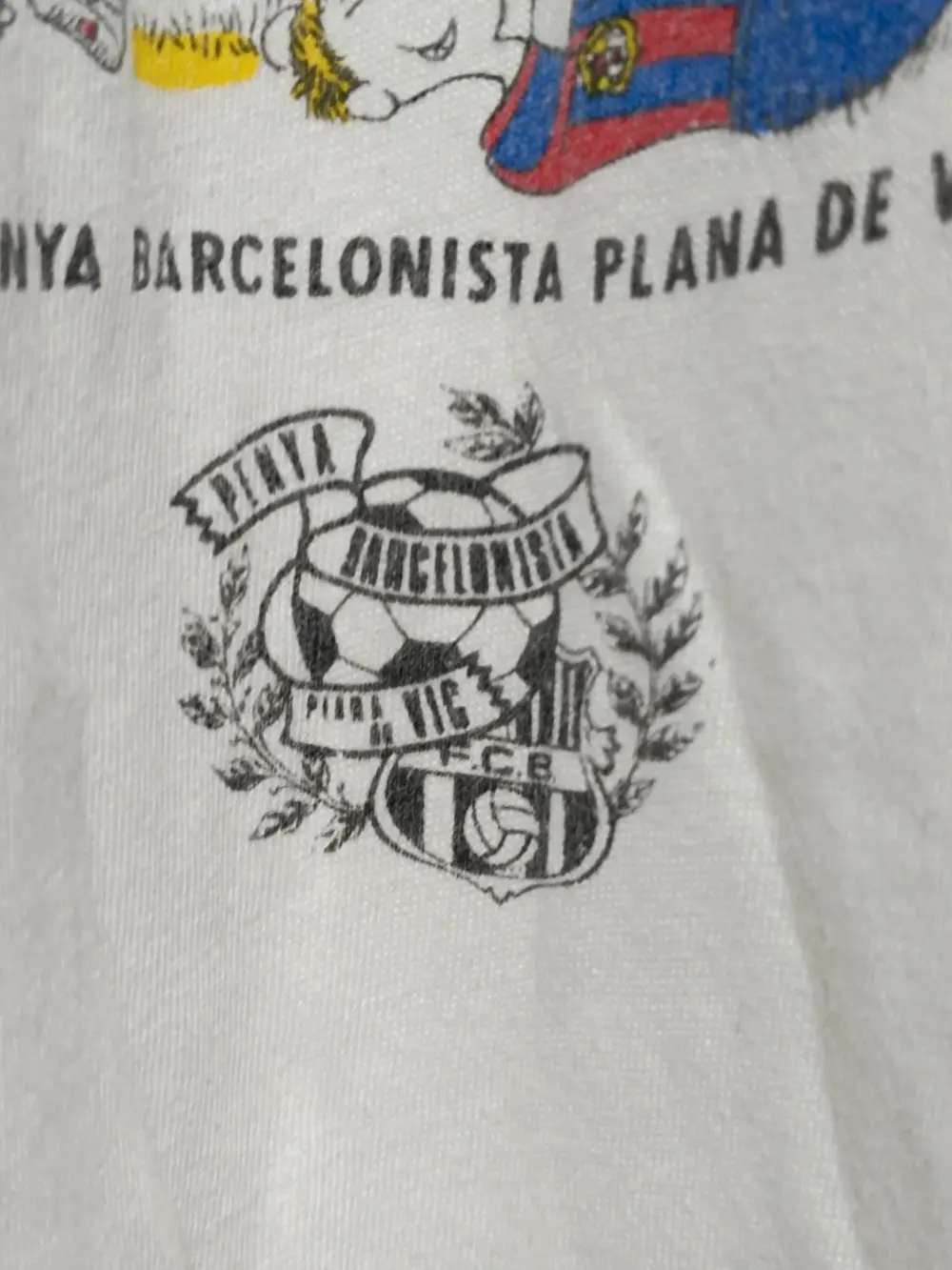 Camiseta retro vintage FC Barcelona XVII congreso mundial peñas año 1993 talla L ver medidas, foto 4