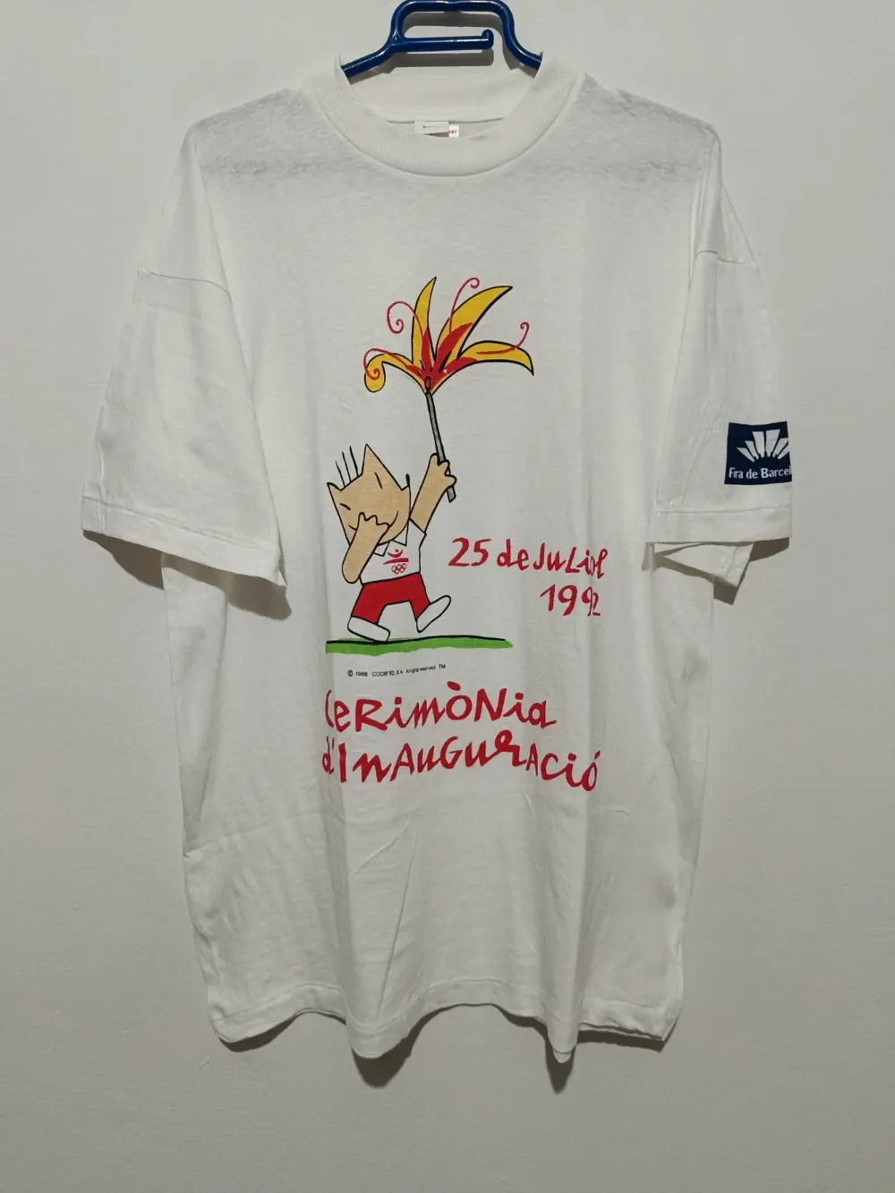 Camiseta Retro vintage Ceremonia inauguración JJOO Barcelona 92 talla XXL sirve para XL ver medidas