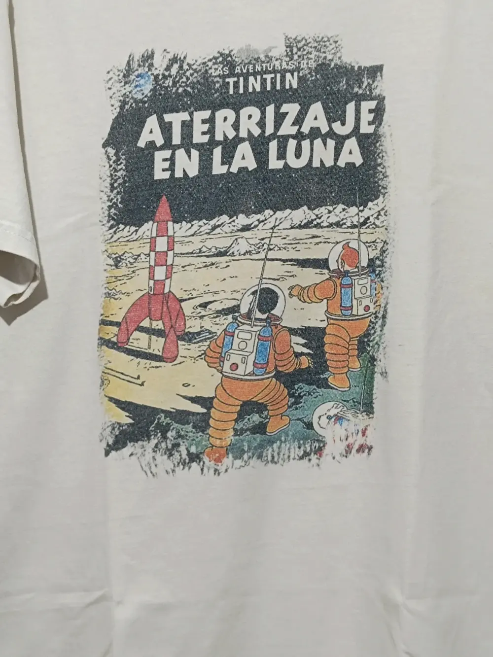 Camiseta Retro vintage Las Aventuras de Tintin Aterrizaje en la luna años 90 talla L Keya, foto 2