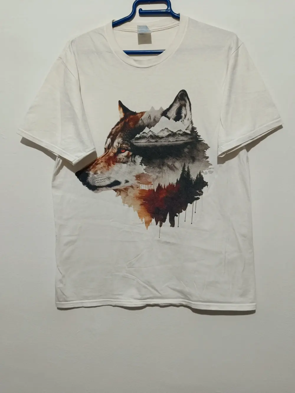 Camiseta Lobo Montañas Paisaje talla M