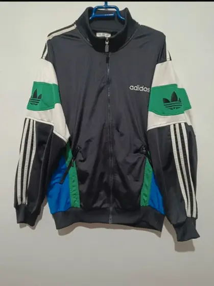 Chaqueta de pista Adidas D6 F180 Team vintage años 80 talla M
