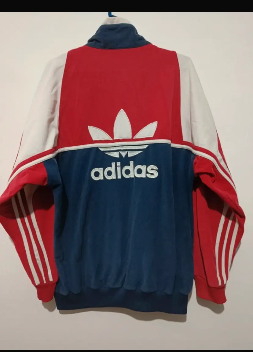 Chaqueta vintage adidas zip up años 90 talla M ver medidas, foto 2