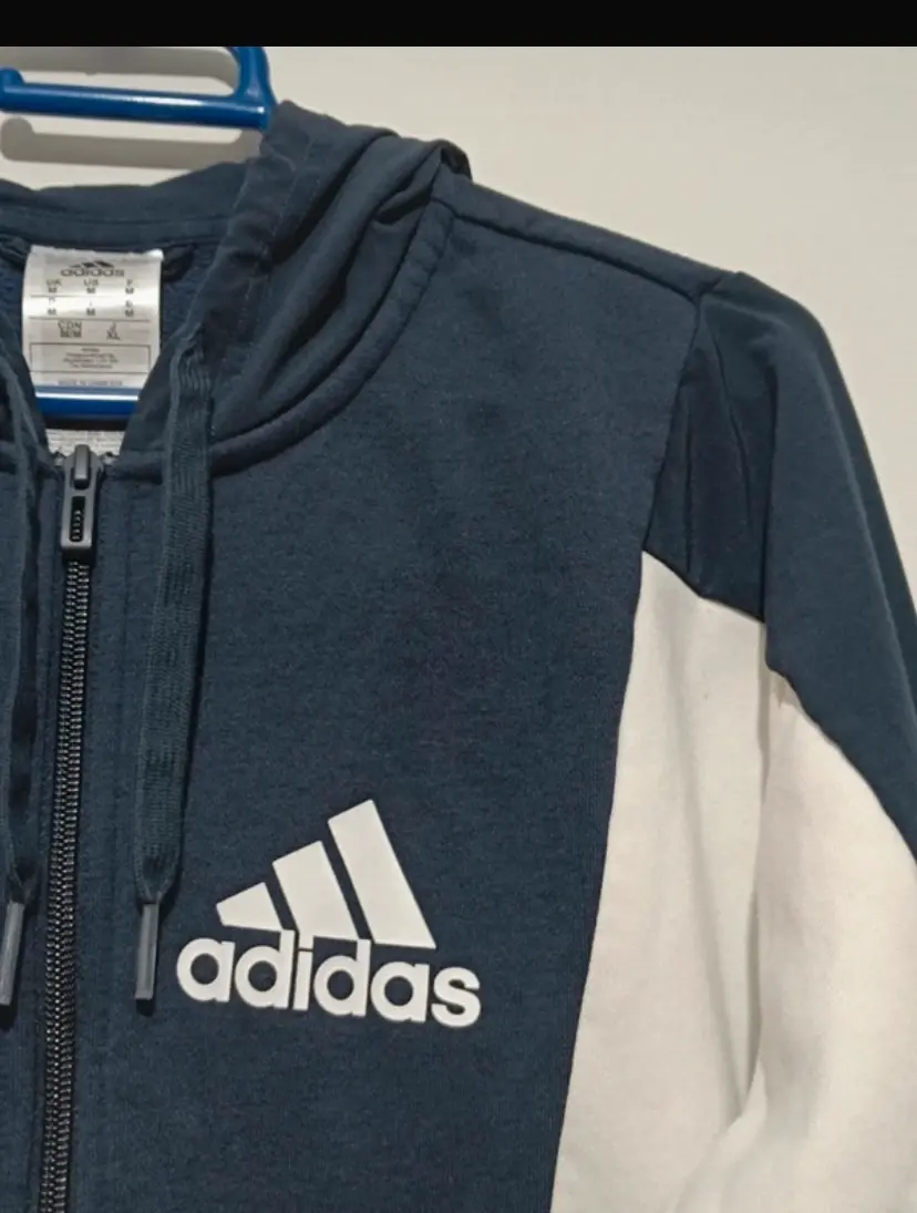 Sudadera con capucha y cremallera adidas Esentials colorblok talla M, foto 2
