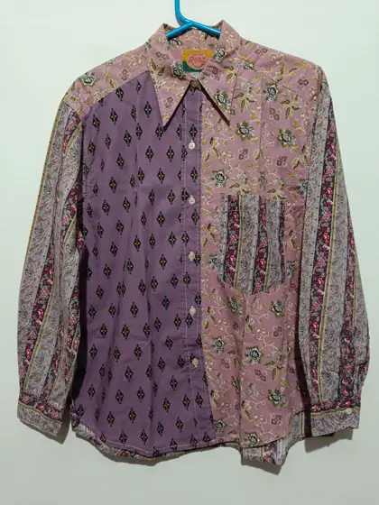 Camisa vintage estampado mujer On the road talla M