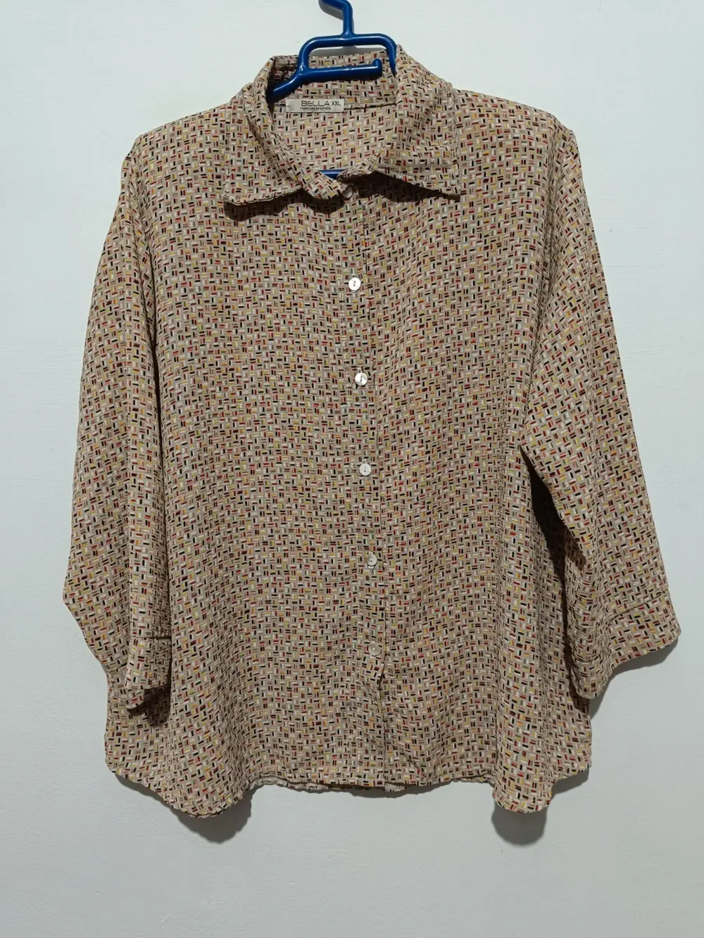 Camisa blusa Bella estilo vintage estampado talla XXL