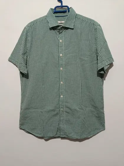 Camisa a cuadros manga corta Mango Casual talla L