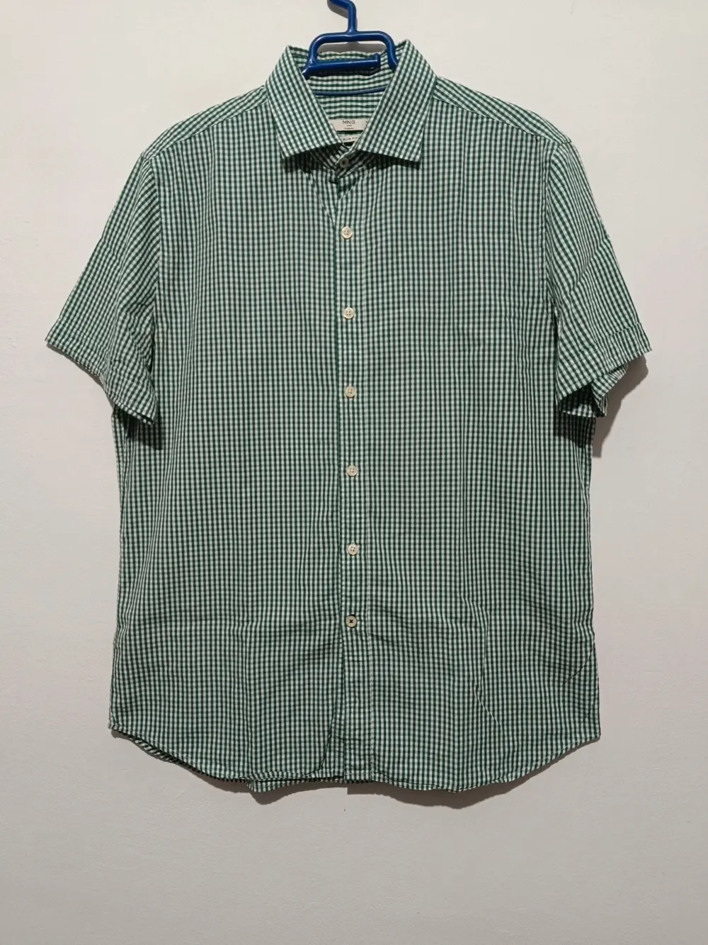 Camisa a cuadros manga corta Mango Casual talla L