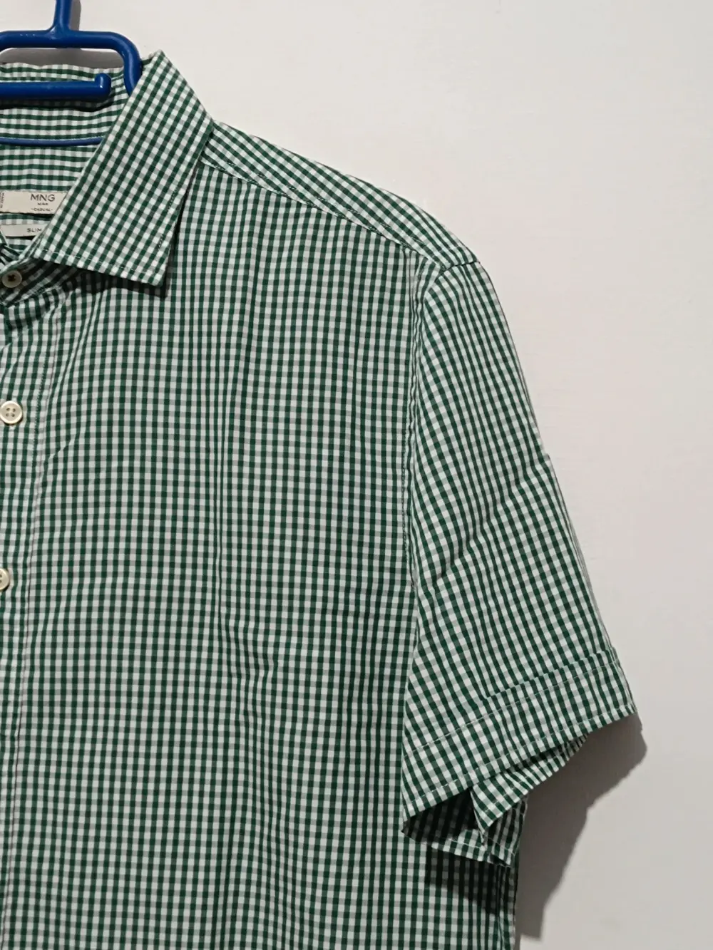 Camisa a cuadros manga corta Mango Casual talla L, foto 2