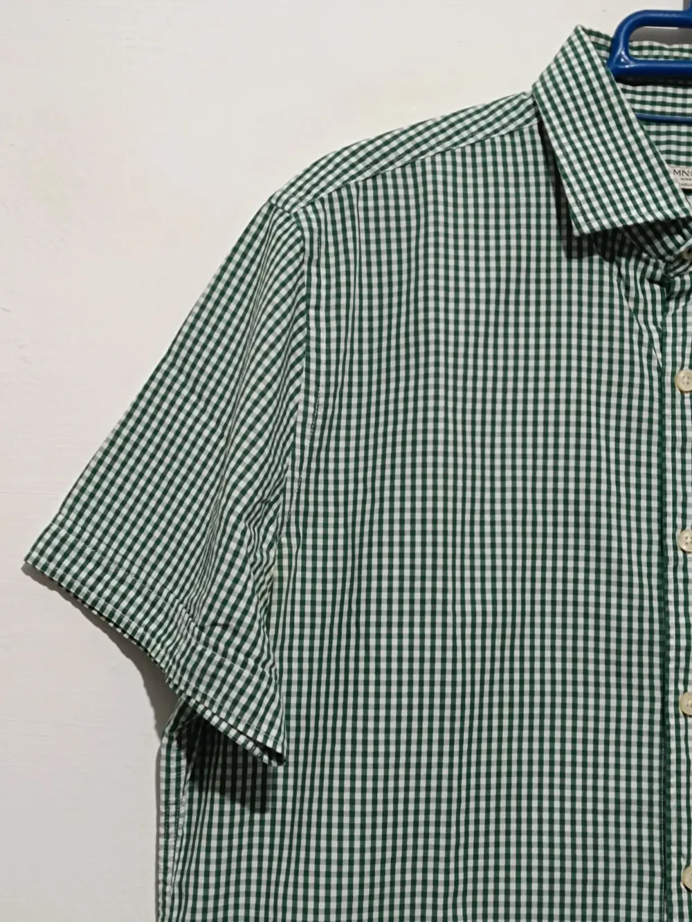 Camisa a cuadros manga corta Mango Casual talla L, foto 3
