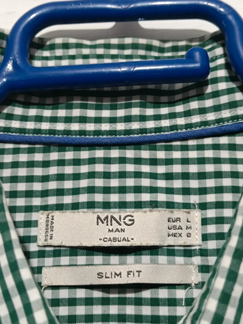 Camisa a cuadros manga corta Mango Casual talla L, foto 4