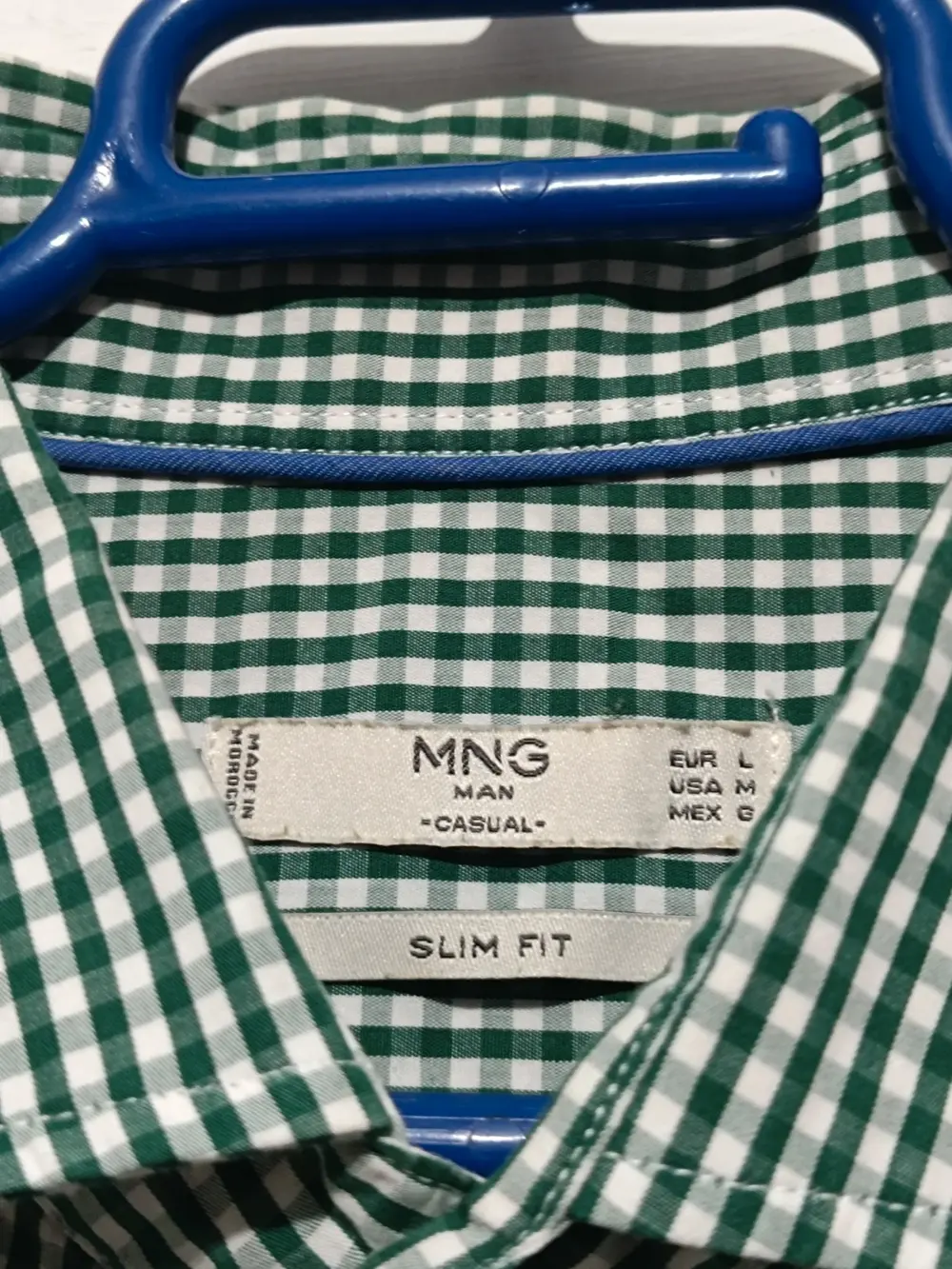 Camisa a cuadros manga corta Mango Casual talla L, foto 5