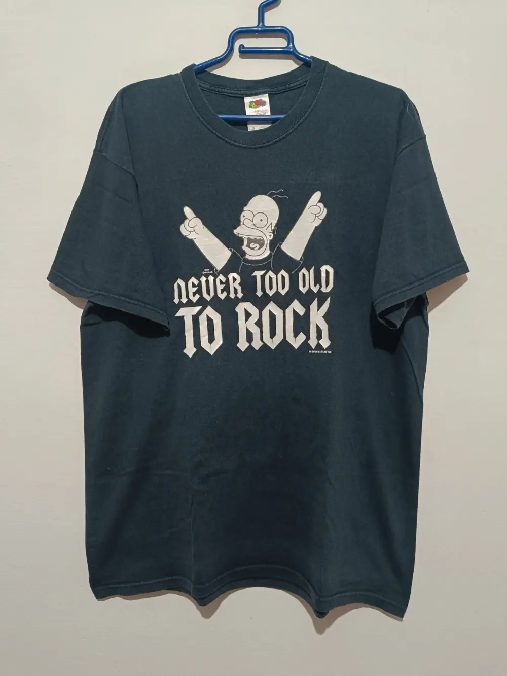 Camiseta vintage Simpsons Never too old to rock año 2007 talla XL