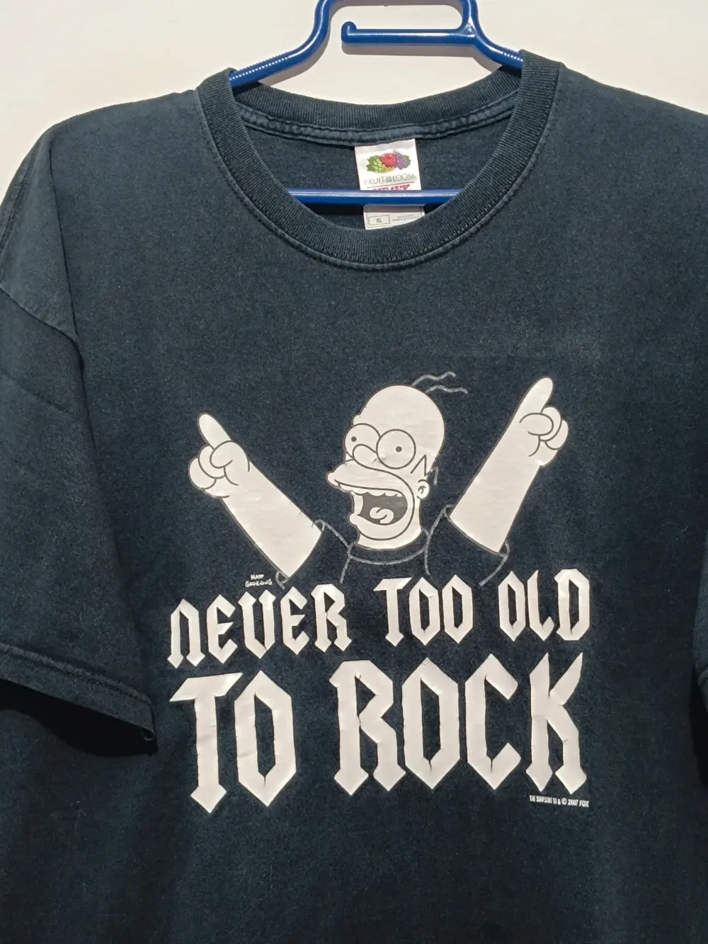 Camiseta vintage Simpsons Never too old to rock año 2007 talla XL, foto 2