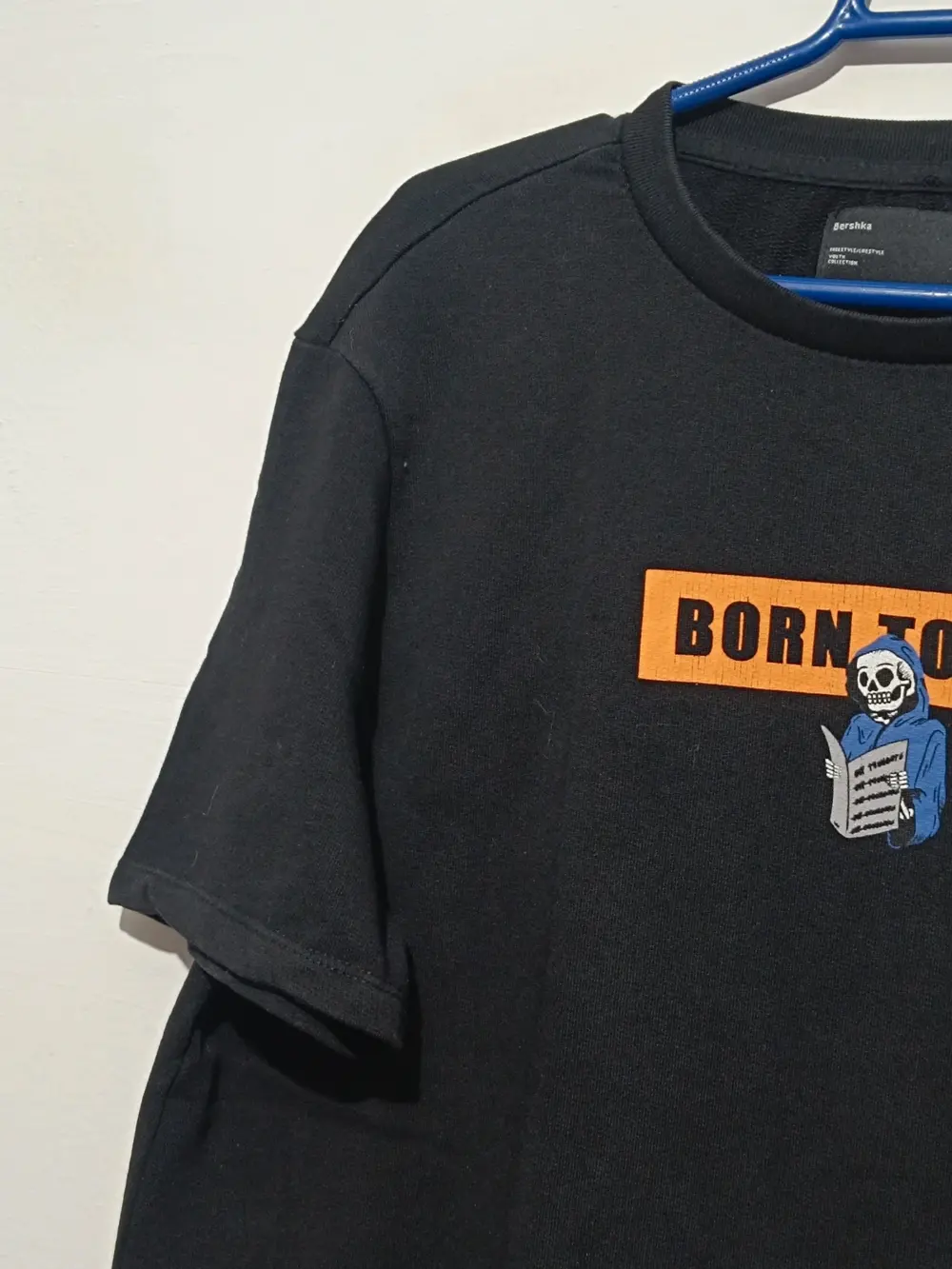 Camiseta manga corta Born to Win Bershka talla M, foto 3