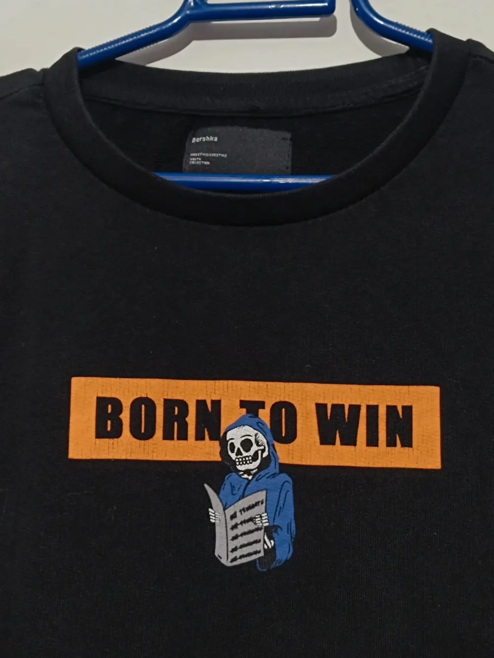Camiseta manga corta Born to Win Bershka talla M, foto 4