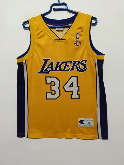 Camiseta vintage Lakers O'Neal 34 Champion talla S