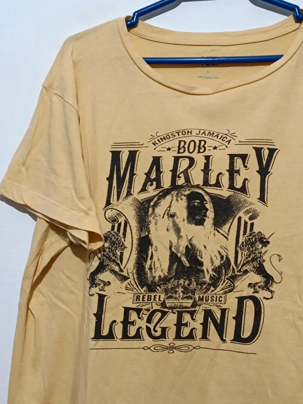 Camiseta Bob Marley Legend algodón organico talla L ver medidas, foto 2