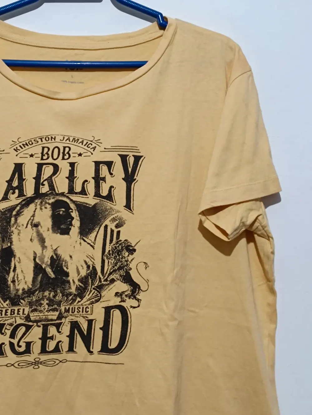 Camiseta Bob Marley Legend algodón organico talla L ver medidas, foto 3