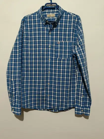 Camisa a cuadros manga larga Hollister talla M