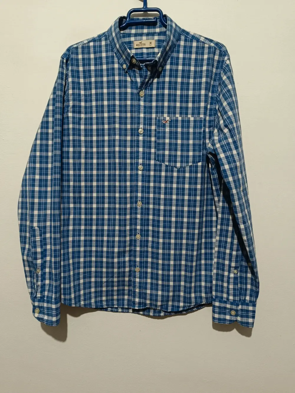 Camisa a cuadros manga larga Hollister talla M
