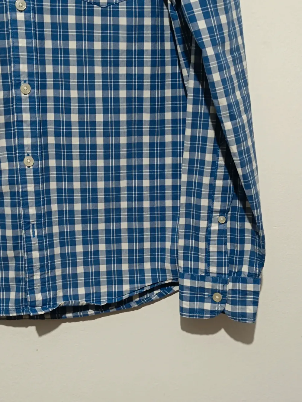 Camisa a cuadros manga larga Hollister talla M, foto 3