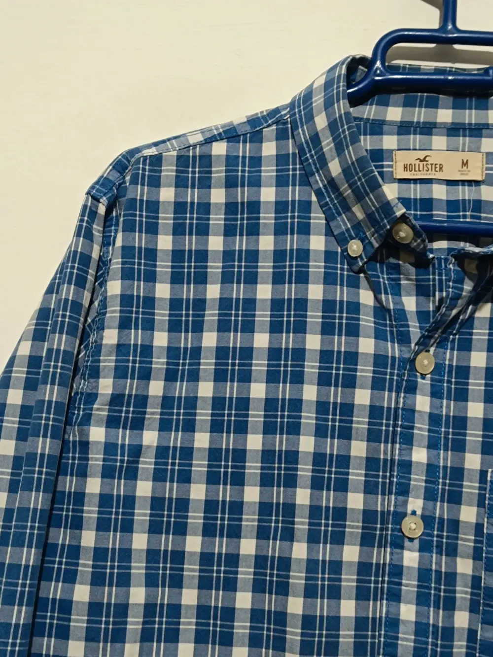 Camisa a cuadros manga larga Hollister talla M, foto 5