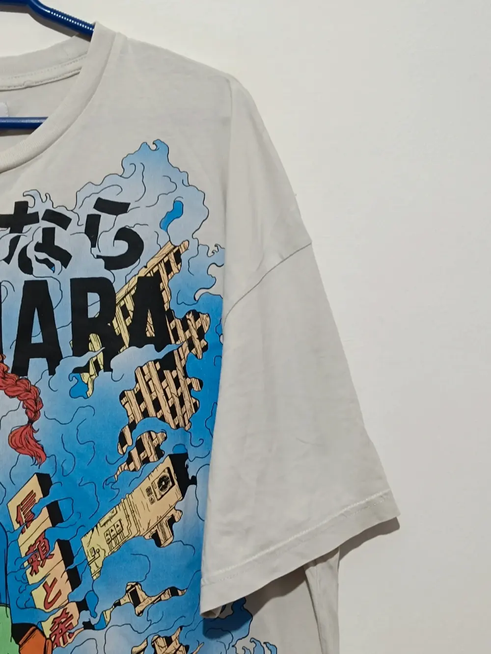Camiseta manga corta Sayonara oversize Bershka talla M ver medidas, foto 4