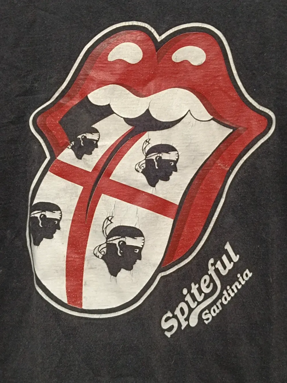 Camiseta vintage Rolling Stones Spiteful Sardinia talla L Fruit of the loom, foto 2