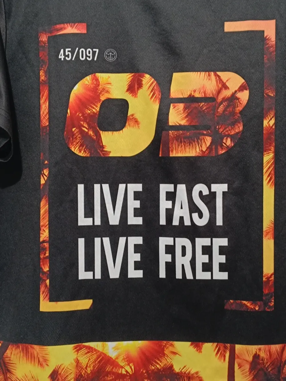 Camiseta manga corta Live fast Live free Polinesia talla S ver medidas, foto 2