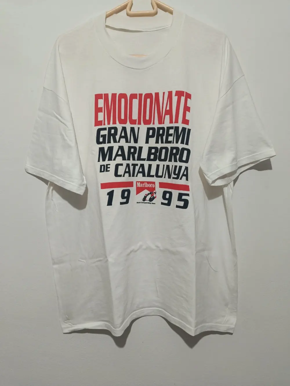 Camiseta vintage Marlboro Motociclismo Gran Premio Catalunya 1995 talla XL ver medidas
