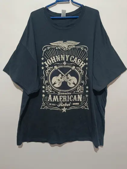 Camiseta vintage Johnny Cash American Rebel Gildan talla 3XL
