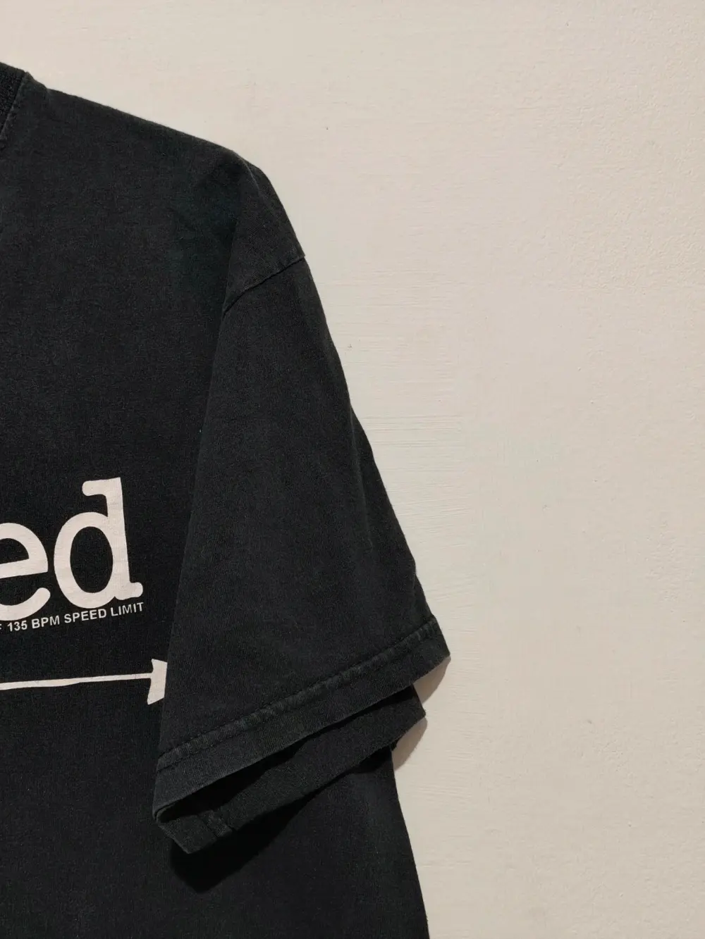 Camiseta vintage manga corta Rewasted Power Techno talla L Fruit of the loom, foto 2
