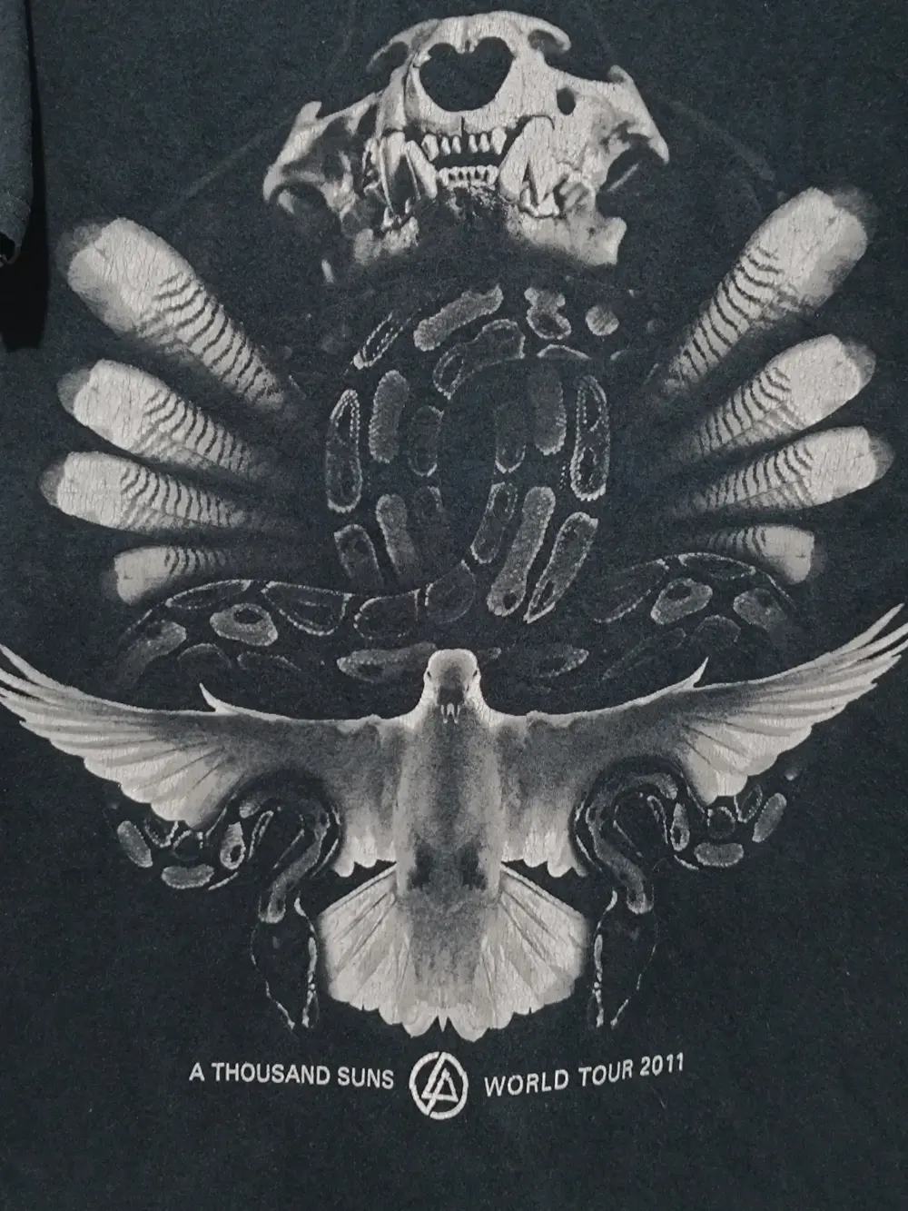 Camiseta vintage Y2K Linkin Park world tour 2011 talla S Gildan, foto 3